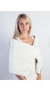 White Rex Fur Stole Scarf